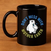 Dont Mess With Mother Earth Cute Gift 11oz C Handle Ceramic Mug