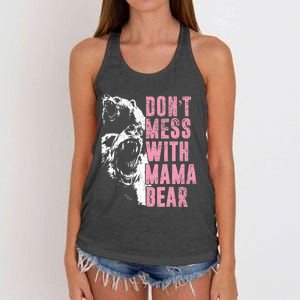 Don't Mess With Mama Bear Funny Mama Bear Women's Knotted Racerback Tank