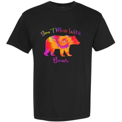 Don't Mess with Mama Bear Funny Mother's Day Tie Dye Garment-Dyed Heavyweight T-Shirt