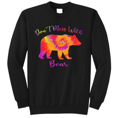 Don't Mess with Mama Bear Funny Mother's Day Tie Dye Sweatshirt