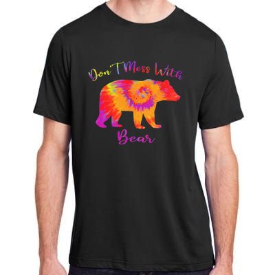 Don't Mess with Mama Bear Funny Mother's Day Tie Dye Adult ChromaSoft Performance T-Shirt