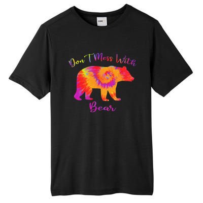 Don't Mess with Mama Bear Funny Mother's Day Tie Dye Tall Fusion ChromaSoft Performance T-Shirt