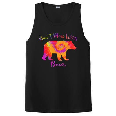 Don't Mess with Mama Bear Funny Mother's Day Tie Dye PosiCharge Competitor Tank