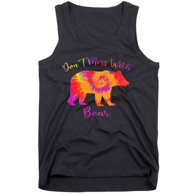 Don't Mess with Mama Bear Funny Mother's Day Tie Dye Tank Top