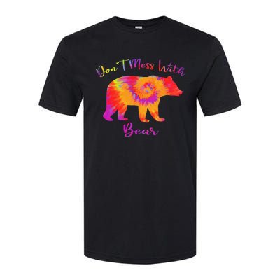 Don't Mess with Mama Bear Funny Mother's Day Tie Dye Softstyle CVC T-Shirt