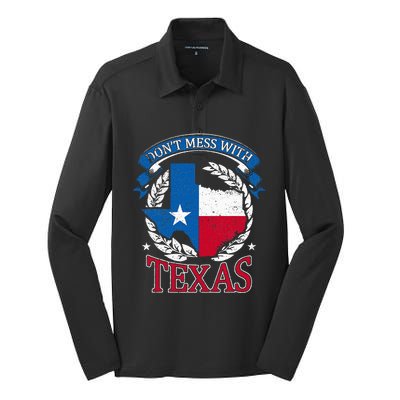 Dont Mess With The State Texas Silk Touch Performance Long Sleeve Polo