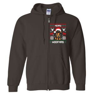 Dachshund Merry Woofmas Gift For Christmas Full Zip Hoodie