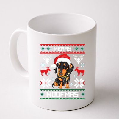 Dachshund Merry Woofmas Gift For Christmas Coffee Mug