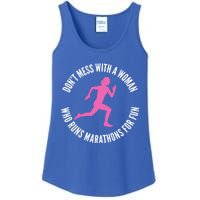 Dont Mess With A Who Runs Marathons For Fun Marathoner Gift Ladies Essential Tank