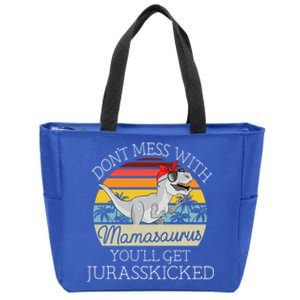 Dont Mess With Mamasaurus Youll Get Jurasskicked Mothers Day Meaningful Gift Zip Tote Bag