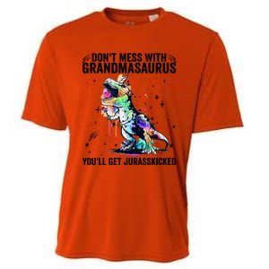 DonT Mess With Grandmasaurus YouLl Get Jurasskicked Funny Gift Cooling Performance Crew T-Shirt