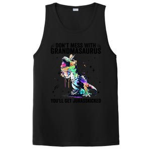 DonT Mess With Grandmasaurus YouLl Get Jurasskicked Funny Gift PosiCharge Competitor Tank