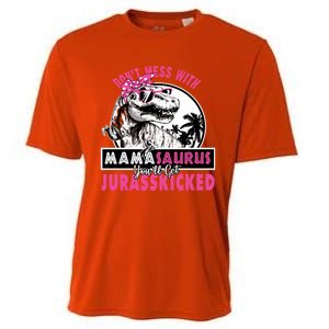 Don't Mess With Mamasaurus You'll Get Jurasskicked Gift Cooling Performance Crew T-Shirt