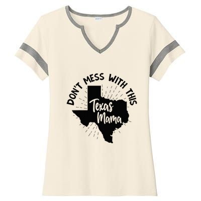 Dont Mess With This Texas Mama Ladies Halftime Notch Neck Tee