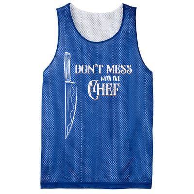 Dont Mess With The Chef Knife Cool Gift Mesh Reversible Basketball Jersey Tank