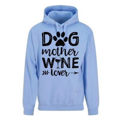 Dog Mother Wine Lover Gift Dog Mom Wine MotherS Day Gift Unisex Surf Hoodie