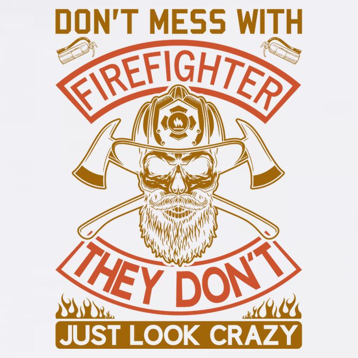 Don't Mess With Firefighter They Don't Just Look Crazy Microfiber Hand Towel