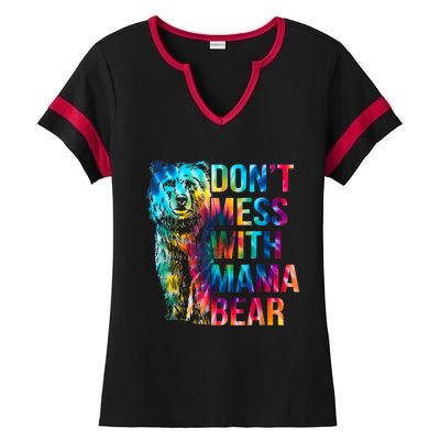 Dont Mess With Mama Bear Mothers Day Ladies Halftime Notch Neck Tee