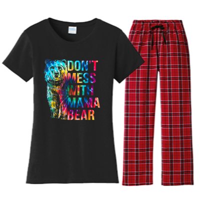 Dont Mess With Mama Bear Mothers Day Women's Flannel Pajama Set