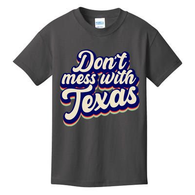 Don't Mess With Texas Retro Logo Kids T-Shirt