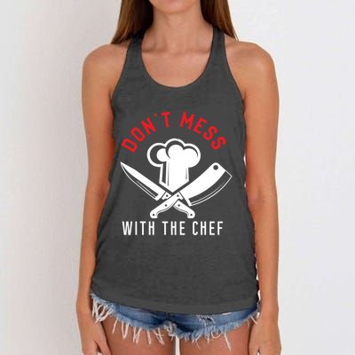 Dont Mess With The Chef Cute Gift Women's Knotted Racerback Tank