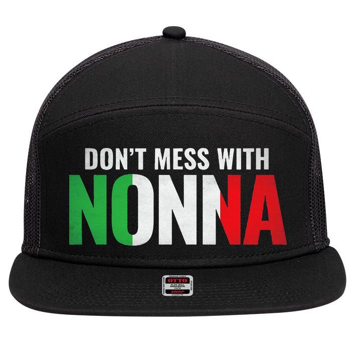 DonT Mess With Nonna Italian Grandma 7 Panel Mesh Trucker Snapback Hat
