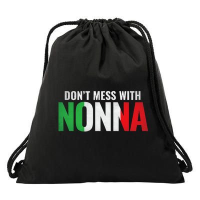 DonT Mess With Nonna Italian Grandma Drawstring Bag