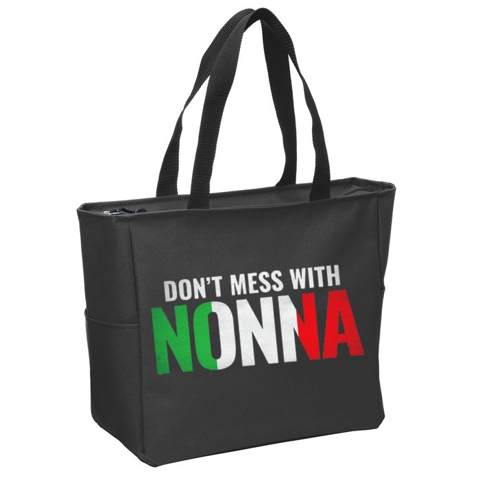 DonT Mess With Nonna Italian Grandma Zip Tote Bag