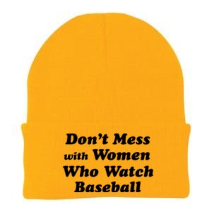 Don't Mess With Who Watch Baseball Cool Gift Fun Baseball Mom Cool Gift Knit Cap Winter Beanie