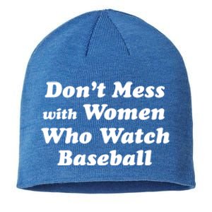 Don't Mess With Who Watch Baseball Cool Gift Fun Baseball Mom Cool Gift Sustainable Beanie