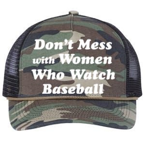 Don't Mess With Who Watch Baseball Cool Gift Fun Baseball Mom Cool Gift Retro Rope Trucker Hat Cap