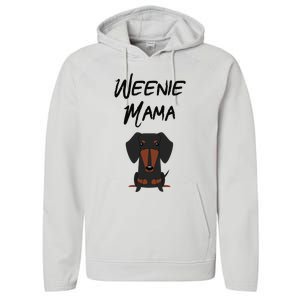 Dachshund Mom Weiner dog Wo Performance Fleece Hoodie