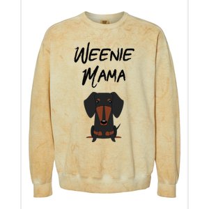 Dachshund Mom Weiner dog Wo Colorblast Crewneck Sweatshirt