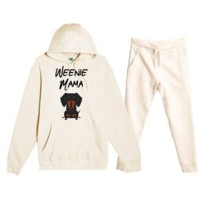 Dachshund Mom Weiner dog Wo Premium Hooded Sweatsuit Set