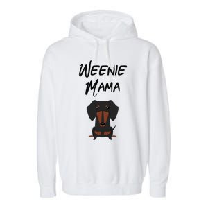 Dachshund Mom Weiner dog Wo Garment-Dyed Fleece Hoodie