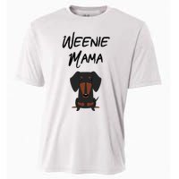 Dachshund Mom Weiner dog Wo Cooling Performance Crew T-Shirt