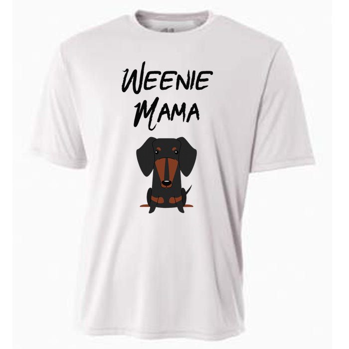 Dachshund Mom Weiner dog Wo Cooling Performance Crew T-Shirt