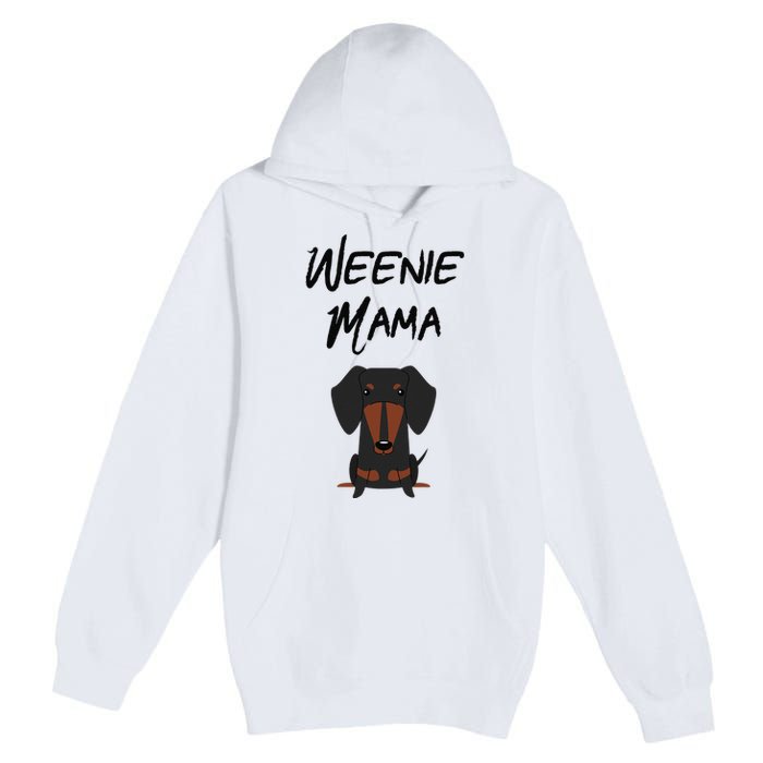 Dachshund Mom Weiner dog Wo Premium Pullover Hoodie