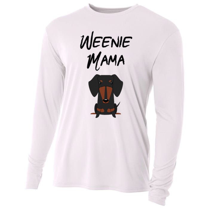 Dachshund Mom Weiner dog Wo Cooling Performance Long Sleeve Crew