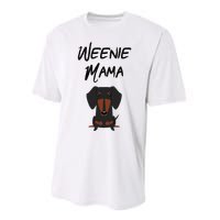 Dachshund Mom Weiner dog Wo Performance Sprint T-Shirt