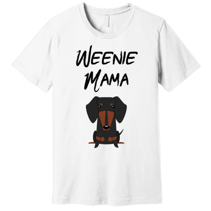 Dachshund Mom Weiner dog Wo Premium T-Shirt