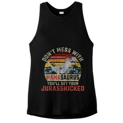 Dont Mess With Mamasaurus Youll Get Jurasskicked Ladies PosiCharge Tri-Blend Wicking Tank