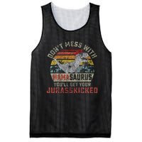 Dont Mess With Mamasaurus Youll Get Jurasskicked Mesh Reversible Basketball Jersey Tank