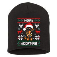 Dachshund Merry Woofmas Gift For Christmas Doxie Xmas Long Sleeve Short Acrylic Beanie