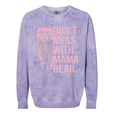 Don't Mess with Mama Bear Vintage Mom Mommy Mother's Day Colorblast Crewneck Sweatshirt