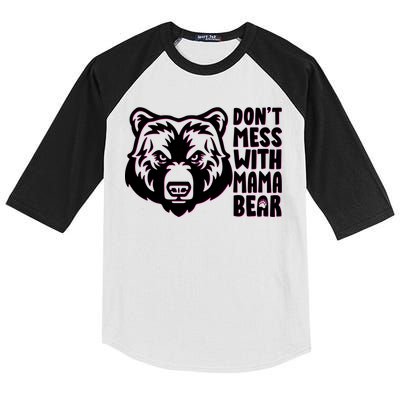 Dont Mess With Mama Bear Kids Colorblock Raglan Jersey