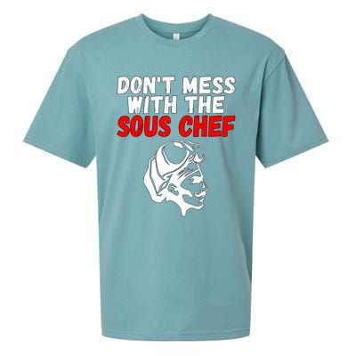 Dont Mess With The Sous Chef Funny Cooking Cool Gift Sueded Cloud Jersey T-Shirt