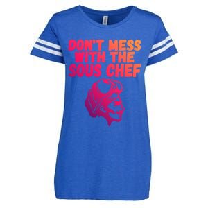 Dont Mess With The Sous Chef Funny Cooking Gift Enza Ladies Jersey Football T-Shirt