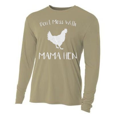 Don't Mess With Mama Hen Mother's Day Chicken Mom Cooling Performance Long Sleeve Crew