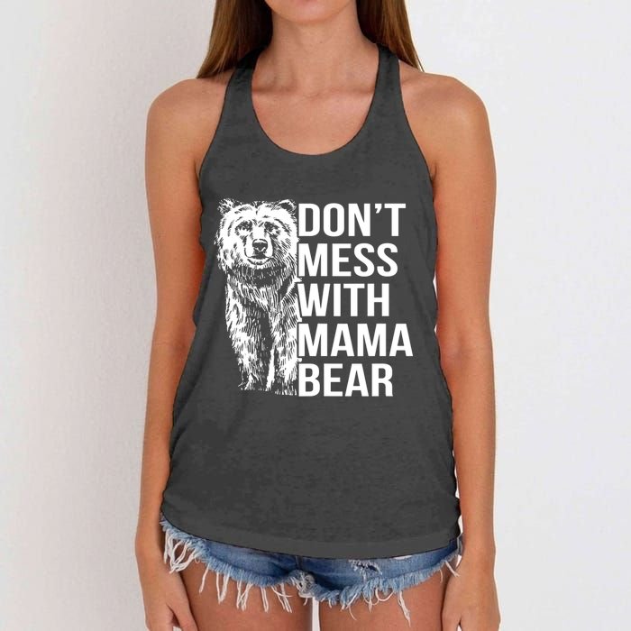 Don't Mess With Mama Bear Women's Knotted Racerback Tank